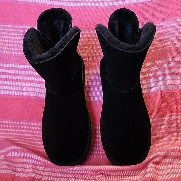Style &amp; Co Teenyy Cold-Weather Black Booties Size 11.0 NWOB