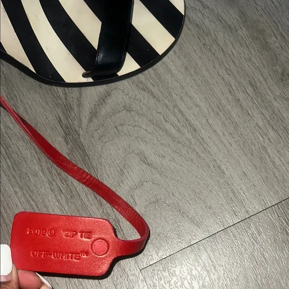 Stylish Black and Red Women's Off-White Heels