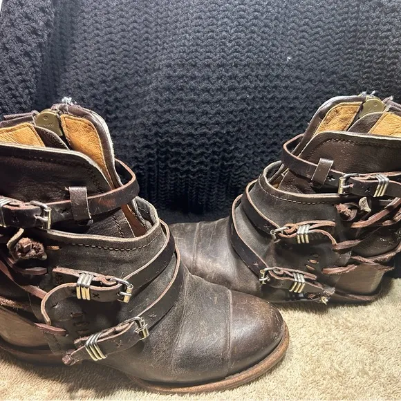 Stylish Brown Leather Ankle Boots