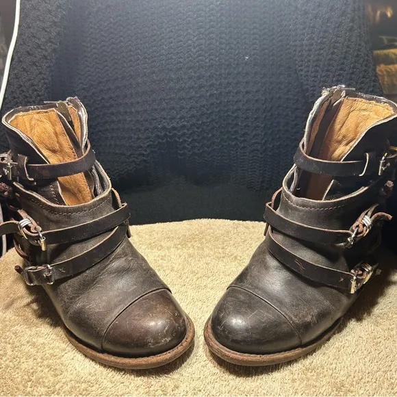 Stylish Brown Leather Ankle Boots