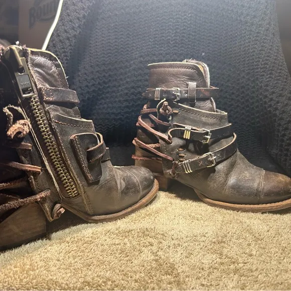 Stylish Brown Leather Ankle Boots