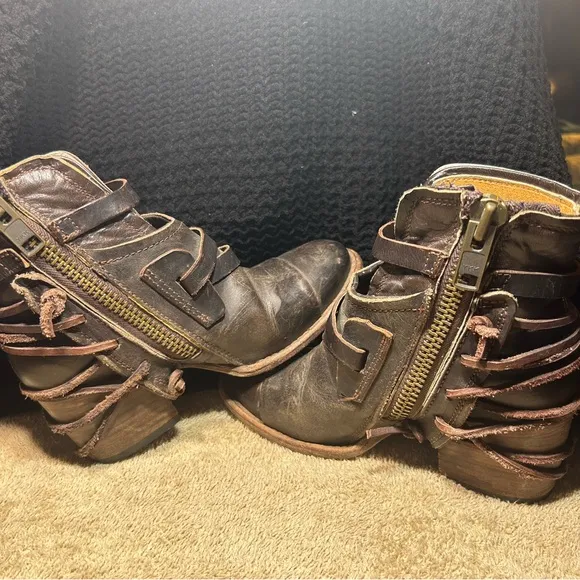 Stylish Brown Leather Ankle Boots