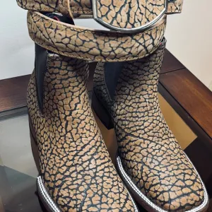 Stylish Tan Patterned Women's Boots