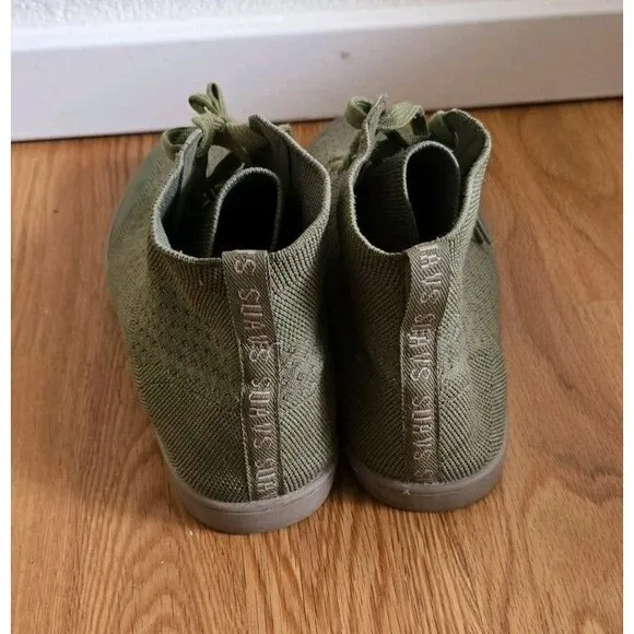 SUAVS The Legacy High Top Knit Sneakers Green Women’s Size 12 Men’s 10 Unisex