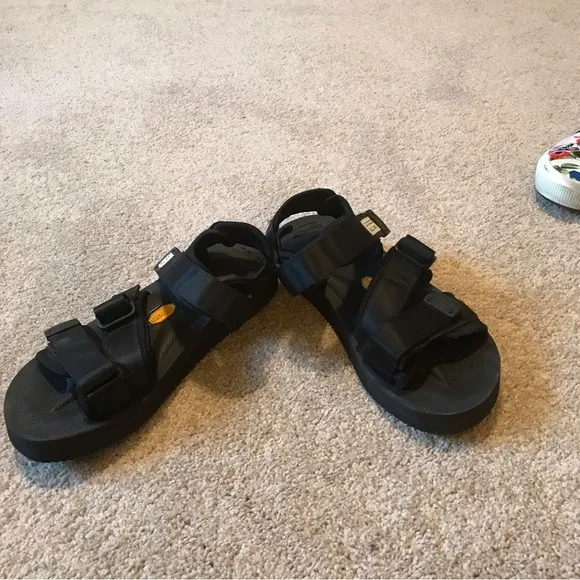 Suicoke Vibram Sole Black Strappy Activewear Sandals