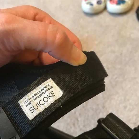 Suicoke Vibram Sole Black Strappy Activewear Sandals