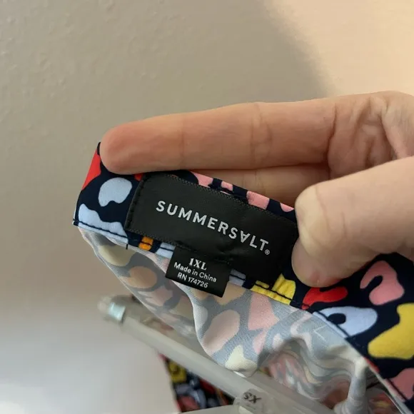 SUMMERSALT The Short Beach to Brunch Wrap Skirt Size 1X Multicolor Leopard