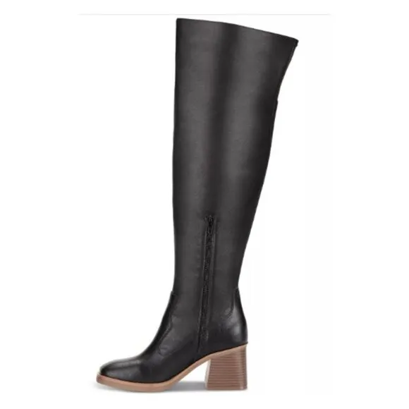 Sun   Stone Black Over the Knee Dress Boot -- Size 6