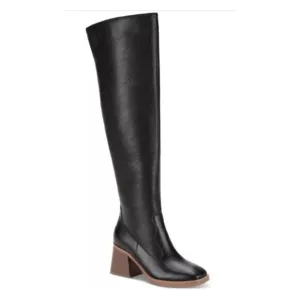 Sun   Stone Black Over the Knee Dress Boot -- Size 6