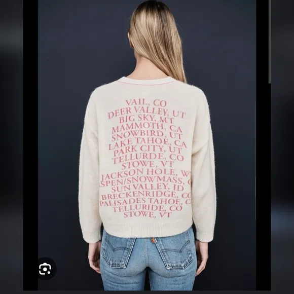 SUNDRY Ski Destinations Sweater Sundry Ski Sweater
