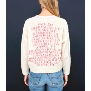 SUNDRY Ski Destinations Sweater Sundry Ski Sweater