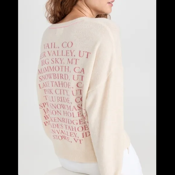 SUNDRY Ski Destinations Sweater Sundry Ski Sweater