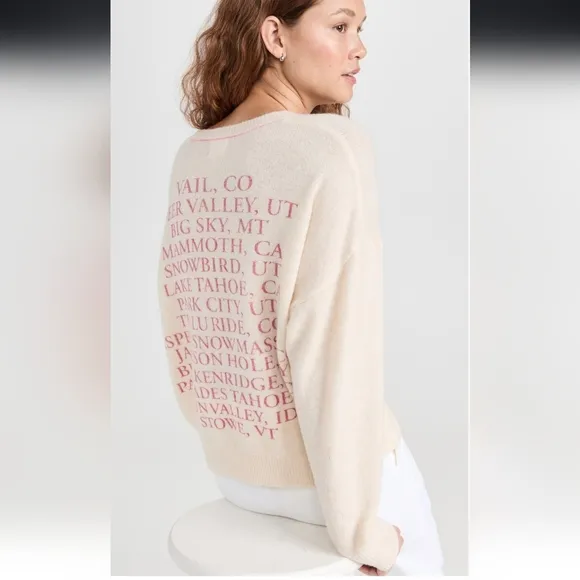 SUNDRY Ski Destinations Sweater Sundry Ski Sweater