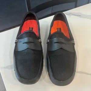 SWIMS Men's Penny Loafer Ultra Light Washable Boat &amp; Deck Shoes Black Size 9 EUC