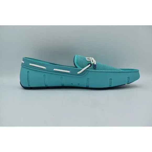 SWIMS Mens Size 15 Braided Lace Cerulean Blue Slip On Loafers Shoes