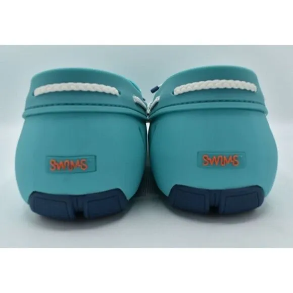 SWIMS Mens Size 15 Braided Lace Cerulean Blue Slip On Loafers Shoes