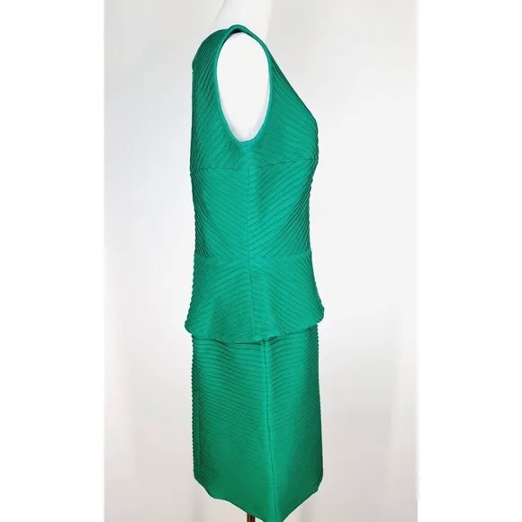 TADASHI SHOJI Green Pelhem Bodycon Stretch Lined Sheath Dress Size Medium