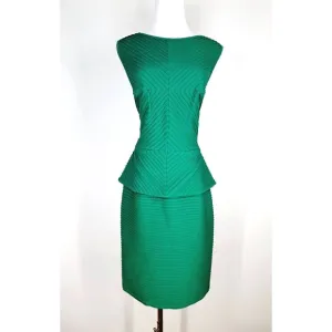 TADASHI SHOJI Green Pelhem Bodycon Stretch Lined Sheath Dress Size Medium