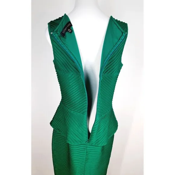 TADASHI SHOJI Green Pelhem Bodycon Stretch Lined Sheath Dress Size Medium