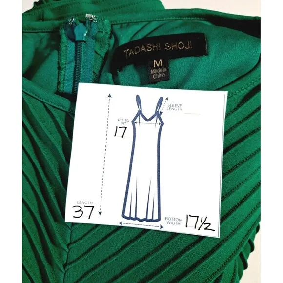 TADASHI SHOJI Green Pelhem Bodycon Stretch Lined Sheath Dress Size Medium