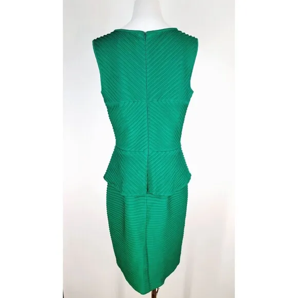 TADASHI SHOJI Green Pelhem Bodycon Stretch Lined Sheath Dress Size Medium