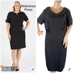 Tahari ASL Vintage-Inspired Sheath Dress – Classic 60s Elegance