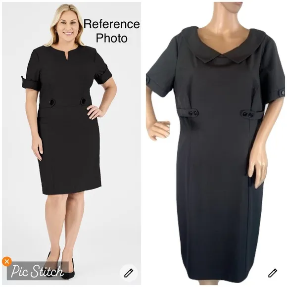 Tahari ASL Vintage-Inspired Sheath Dress – Classic 60s Elegance