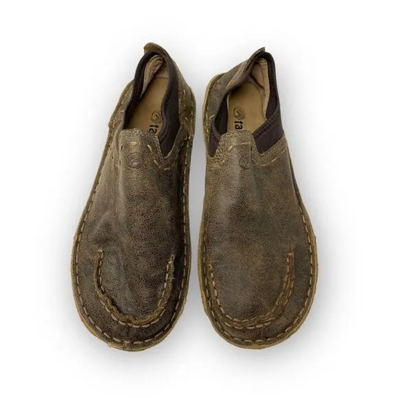 Tamarindo Boatslip Brown Leather Slip On Comfort Shoe Women’s Size 7 WTD0003
