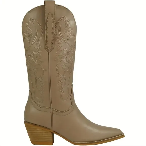 Taupe Western Boots Sz 8.5