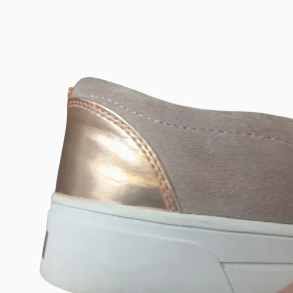 Ted Baker Heem Floral Sneakers Pink and Gold Slip-on Shoes Size 7