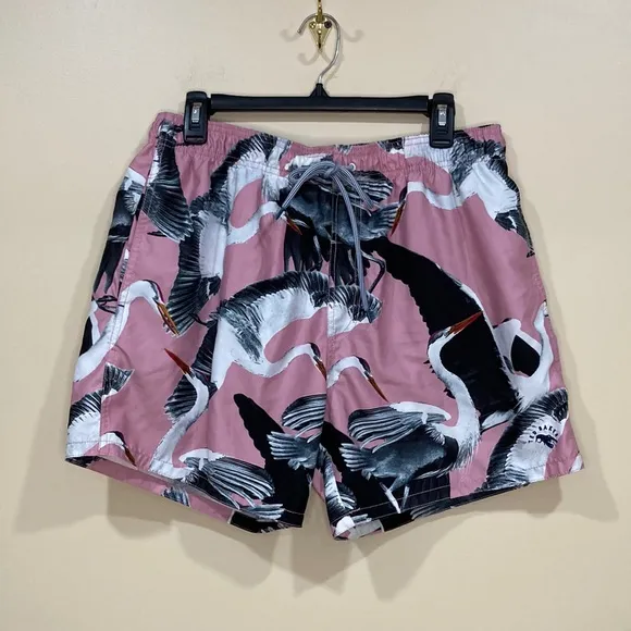 Ted Baker London Wingman Bird Print Swim Shorts Size 5