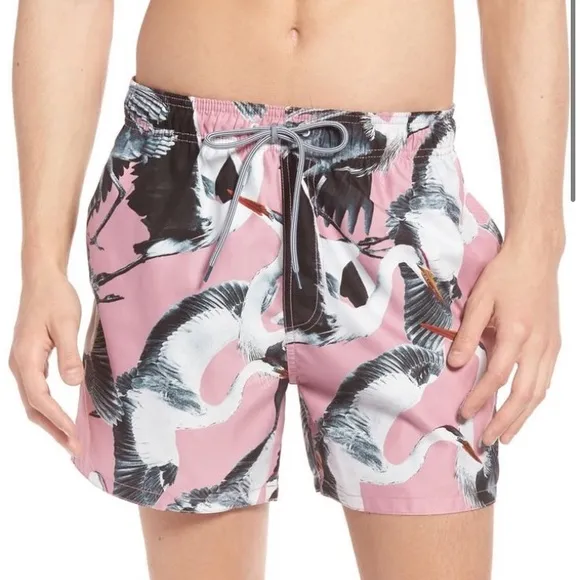 Ted Baker London Wingman Bird Print Swim Shorts Size 5