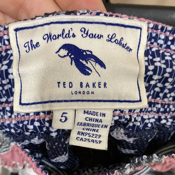 Ted Baker London Wingman Bird Print Swim Shorts Size 5