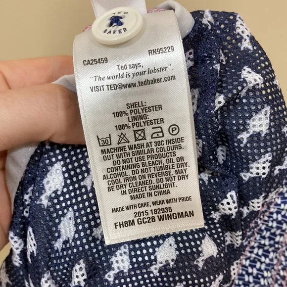 Ted Baker London Wingman Bird Print Swim Shorts Size 5
