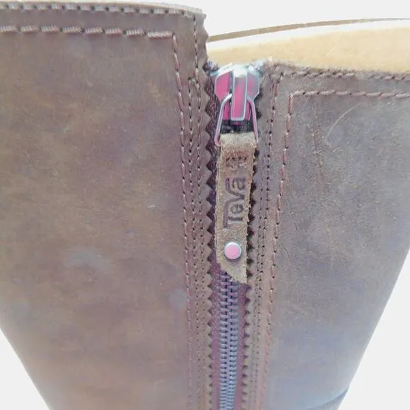 Teva Anaya Chelsea Tall Waterproof Leather Boots Womens Size 7.5