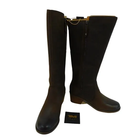 Teva Anaya Chelsea Tall Waterproof Leather Boots Womens Size 7.5