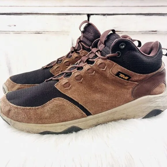 Teva Arrowood Riva Bison Brown Leather Waterproof Hiking Trail Boots ~ Mens 11.5