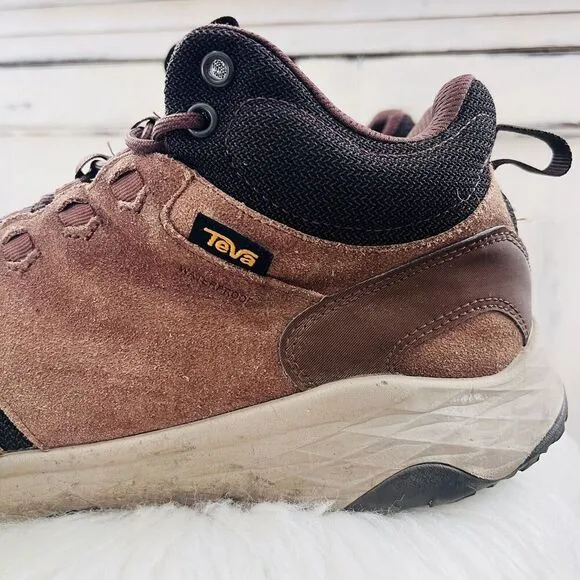 Teva Arrowood Riva Bison Brown Leather Waterproof Hiking Trail Boots ~ Mens 11.5