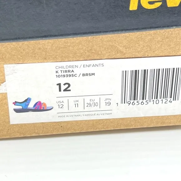 Teva Girls Kids Youth Size 12 Tirra Multicolor Summer Sandals Shoes New