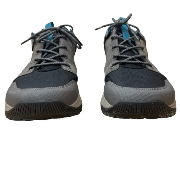 Teva Grandview GTX Low In Gray &amp; Blue Leather Hiking Boots Men’s Sz 11.5 1134094