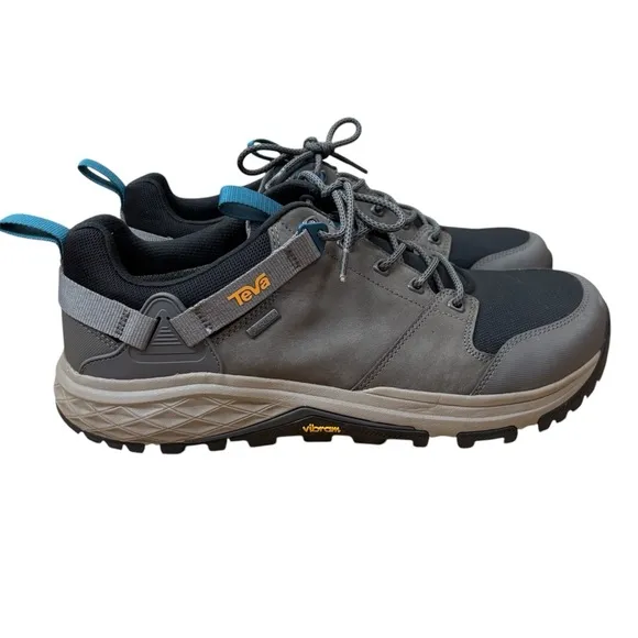 Teva Grandview GTX Low In Gray &amp; Blue Leather Hiking Boots Men’s Sz 11.5 1134094