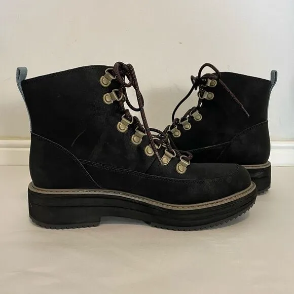 Teva Midform Black Lace Up Boots size 8 Hiking Casual Ankle Waterproof