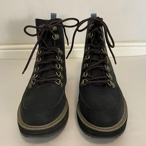Teva Midform Black Lace Up Boots size 8 Hiking Casual Ankle Waterproof