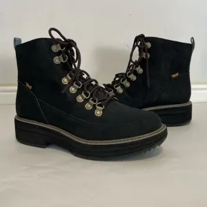 Teva Midform Black Lace Up Boots size 8 Hiking Casual Ankle Waterproof