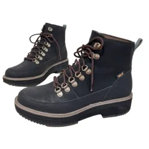 Teva Midform Boot Patchwork Women's 9 Black Ankle Lace Up Boots Hiking Outdoors
