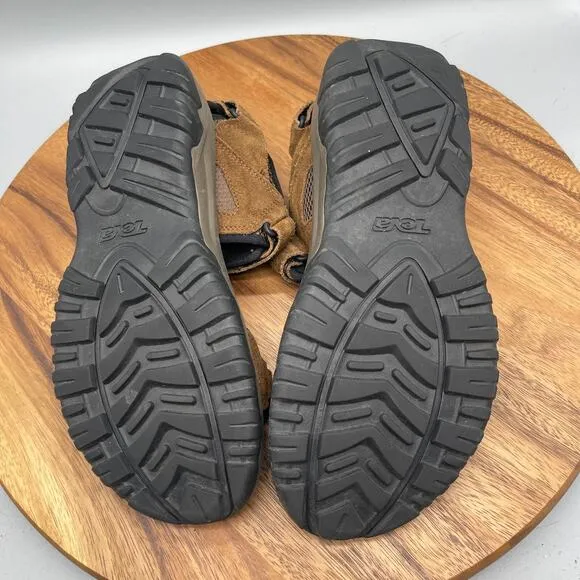 Teva Trailpulse River Trail Sandals Mens Size 11 Brown Hiking Water Sport Suede