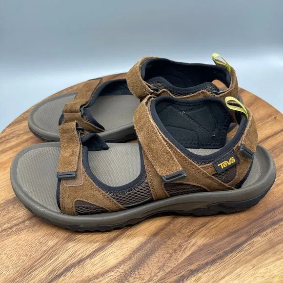 Teva Trailpulse River Trail Sandals Mens Size 11 Brown Hiking Water Sport Suede