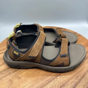 Teva Trailpulse River Trail Sandals Mens Size 11 Brown Hiking Water Sport Suede