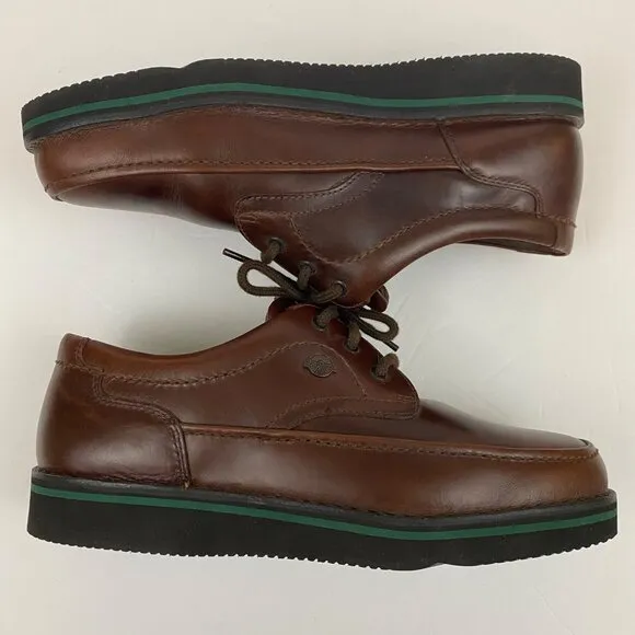 The Body Shoe Leather Oxford Walking Shoes by Hush Puppies Brown Mens 8.5EW