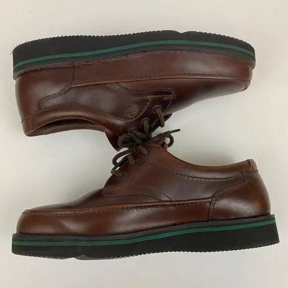 The Body Shoe Leather Oxford Walking Shoes by Hush Puppies Brown Mens 8.5EW